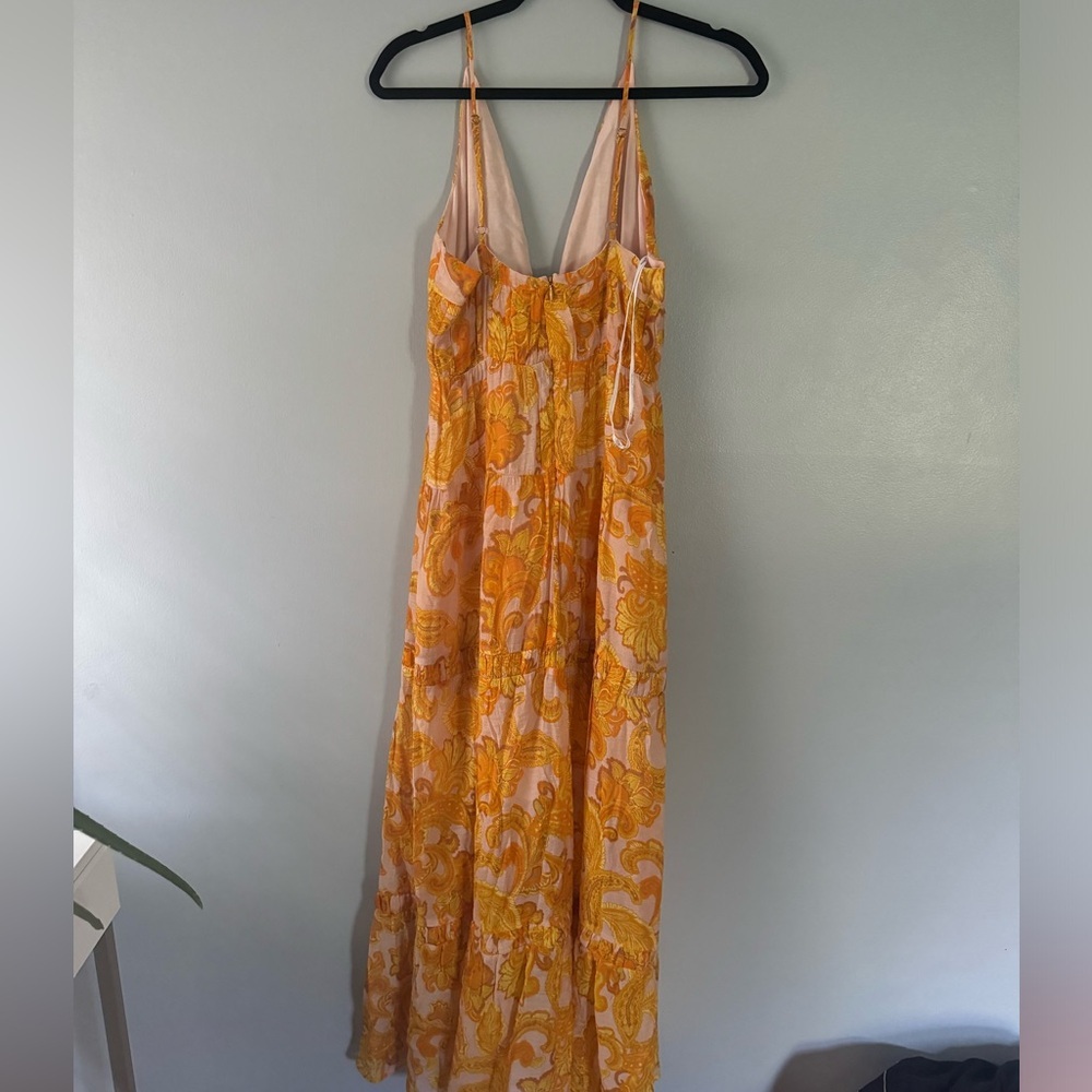 MINKPINK Yellow Floral Maxi sundress Medium as seen on rent the runway - Picture 4 of 5